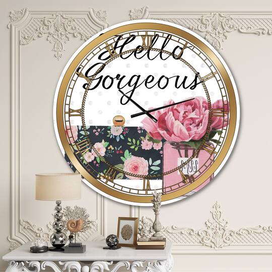 Designart 'Simply Splendid Iv Glam Wall Clock